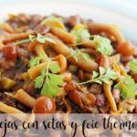 Lentils with mushrooms and foie with thermomix