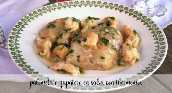 Palometa or cobbler in sauce with thermomix