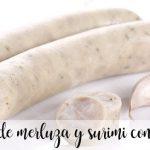 Hake and surimi sausages with thermomix