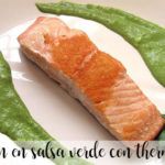Salmon with green sauce with Thermomix