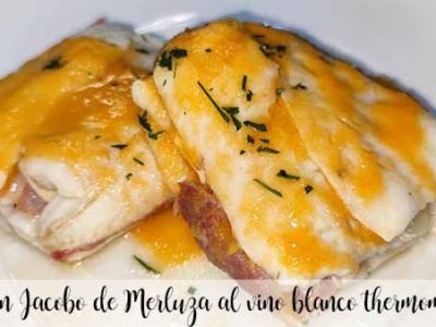 San Jacobo de Hake in white wine with thermomix