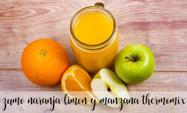 orange, lemon and apple juice with thermomix