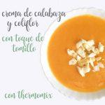 Pumpkin cream and cauliflower with thyme
