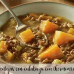 Lentils with pumpkin with thermomix
