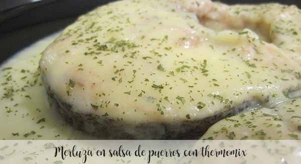 Hake in leek sauce with Thermomix