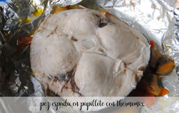 Swordfish in papillote with Thermomix