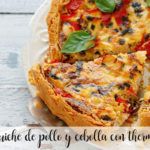 Onion and chicken quiche with thermomix
