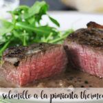 Sirloin with pepper with Thermomix