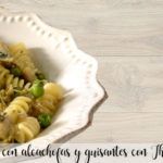 Fusilli with artichokes and peas with Thermomix