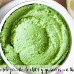 Spicy chilli and pea guacamole with thermomix