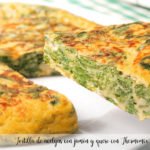 Swiss chard omelette with ham and cheese with Thermomix