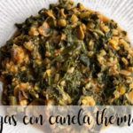 Swiss chard with cinnamon with Thermomix