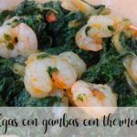 Swiss chard with prawns with Thermomix