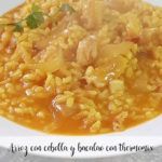 Rice with onion and cod with thermomix