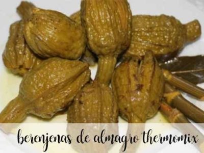 Aubergines in almagro vinegar with thermomix