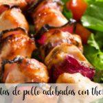 Chicken skewers marinated with thermomix