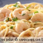 Spaghetti with shrimp sauce with thermomix