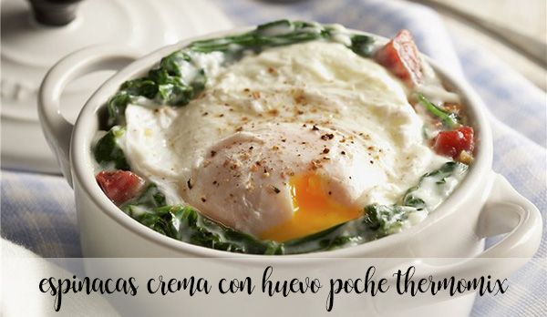 Creamy spinach with poached egg with Thermomix