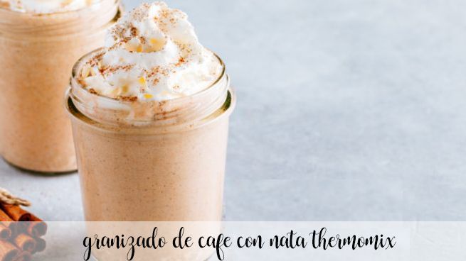 Coffee granita with cream with Thermomix