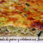 Leek and zucchini gratin with Thermomix