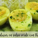 Boiled eggs in green sauce with Thermomix