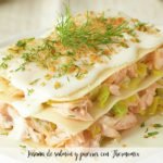 Salmon and leeks lasagna with Thermomix