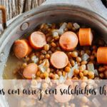 Lentils with rice and sausages with thermomix