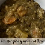 Lentils with apple and rice with thermomix