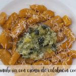 Carrot gnocchi with zucchini cream with Thermomix