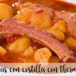 Potatoes stewed with ribs with Thermomix