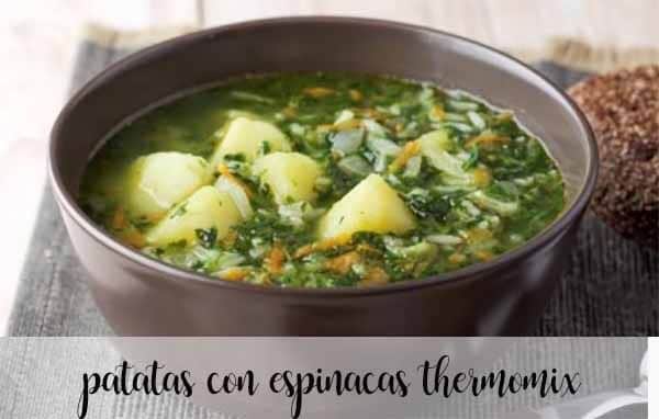 Potatoes with spinach with thermomix