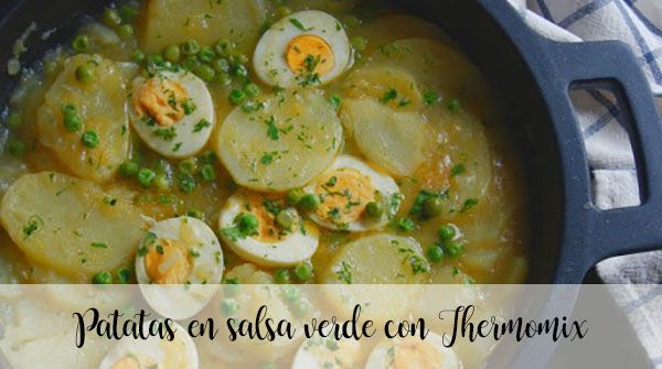Potatoes in green sauce with thermomix