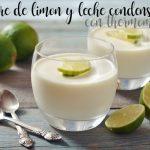 Lemon dessert and condensed milk with thermomix