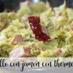 Sautéed cabbage with ham with thermomix