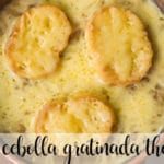 Onion soup gratin with thermomix
