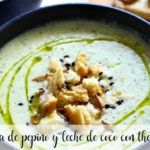 Cold cucumber and coconut milk soup with thermomix