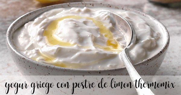 Greek yogurt with lemon dessert Thermomix