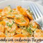 Carrots carbonara with thermomix