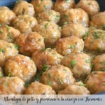Chicken meatballs and parmesan to beer with Thermomix