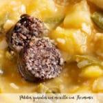 Stewed potatoes with blood sausage with Thermomix