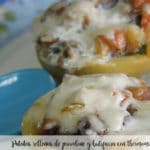 Potatoes stuffed with provolone and sausage with thermomix