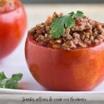 Tomatoes stuffed with meat with thermomix