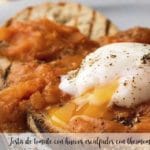 Tomato toast with poached eggs with thermomix