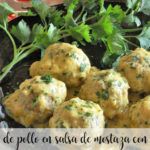 Chicken meatballs in mustard sauce with Thermomix