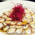 Octopus carpaccio with thermomix