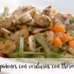 Mushrooms with vegetables with thermomix