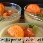 Cream of tomato, leek and smoked salmon with Thermomix