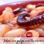 Beans with octopus with thermomix