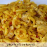 chicken fideua with thermomix