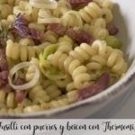 Fusilli with leeks and bacon with Thermomix